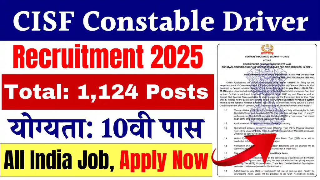 CISF Constable Bharti 2025