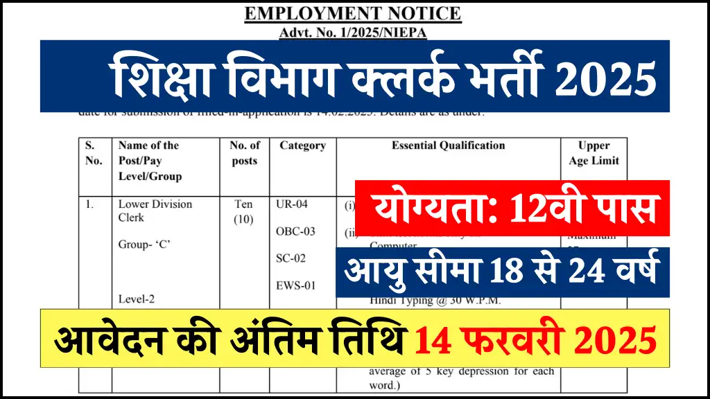 Education Department LDC Vacancy